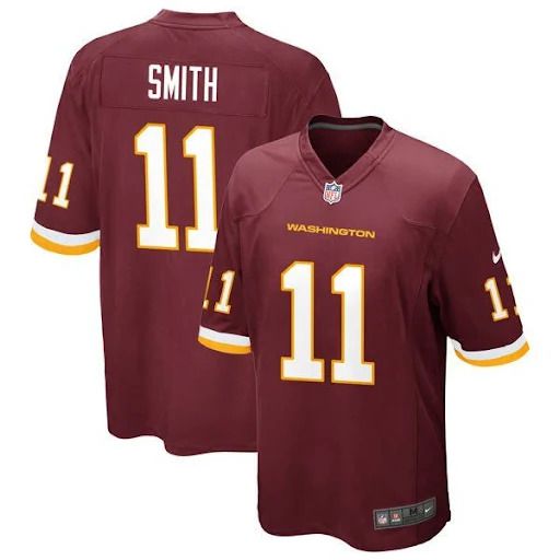 Men Washington Redskins 11 Alex Smith Nike Red Retired Player Game NFL Jersey